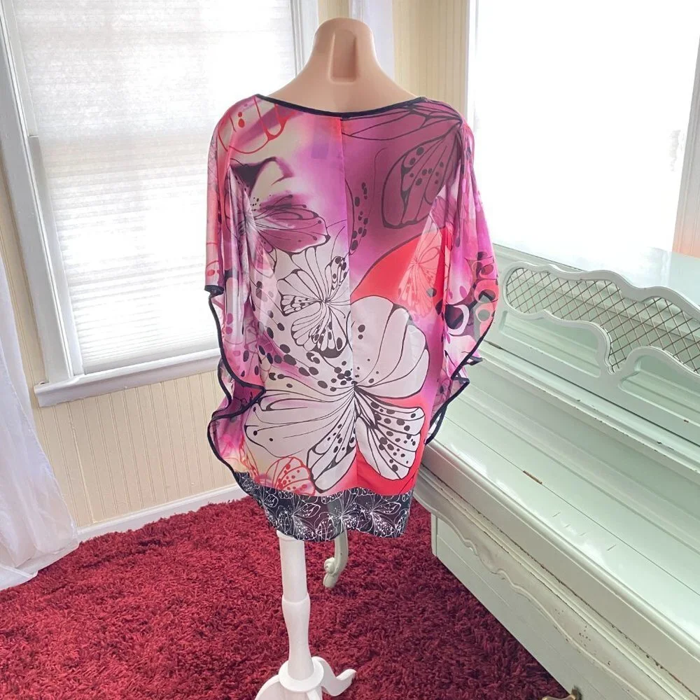 🌸 Beautiful Flowers Sleeve Swimsuit Cover-up/Top